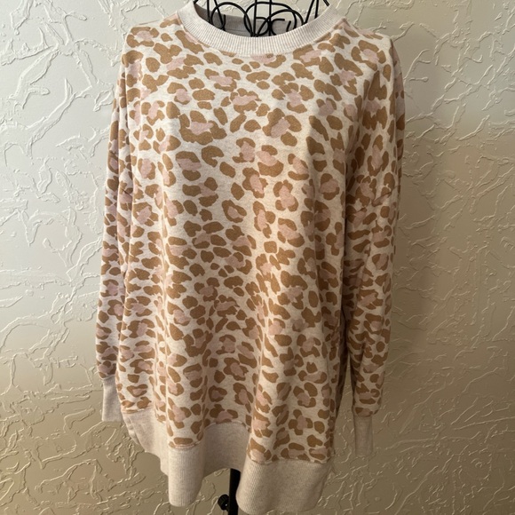 aerie Tops - Aerie Oversized Animal Print Sweatshirt